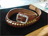 Western Leather Cartridge Belt W/Bullets
