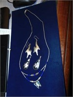 Butterfly Sterling Necklace & Earrings