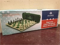 Supreme Triple Weighted Chess Set Combo (Green)