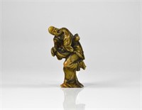 CHINESE CARVED SOAPSTONE IMMORTAL FIGURE