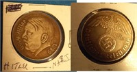 1938 Nazi Germany coin Hitler Swastika