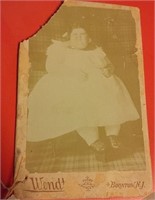 UNUSUAL old cabinet photo of obese girl