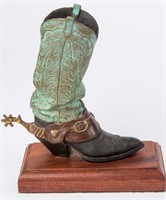 Bill Owen 1986 L/E Bronze Western Cowboy Boot