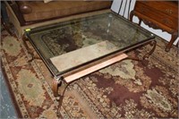 Large Glass Top Coffee Table with