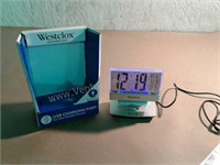 Westclox LCD Alarm Clock w/USB Charging Port