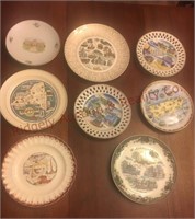Lot of 8 plates from different states and cities