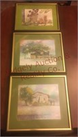 lot of 3 Philippine signed framed paintings- 12x1h
