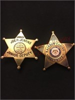 Vintage pair of heavy badges