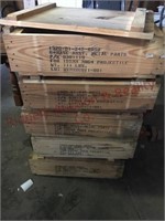 Lot of 5 wooden ammunition boxes with lids