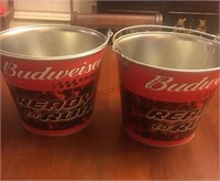 Pair of Budweiser ready to run buckets-7 inches tl
