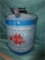 Vintage Nesco 5 Gallon Galvanized Fuel Can