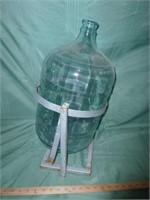 5 Gallon Glass Water Bottle w/ Steel Pour Stand