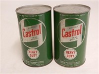 LOT OF 2 CASTROL HEAVY DUTY IMP. QT. OIL CANS