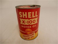 SHELL X-100 MOTOR OIL U.S. QT. CAN