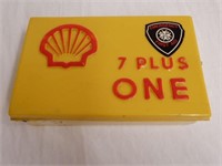 SHELL PLASTIC EMBOSSED “7 PLUS ONE” FIRST AID KIT
