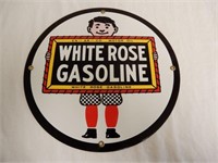 WHITE ROSE GASOLINE PORC. PUMP PLATE - REPRO