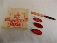 LOT OF 5 WHITE ROSE COLLECTIBLES
