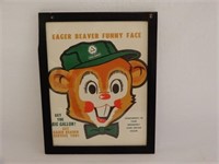 CITIES SERVICE EAGER BEAVER CARDBOARD CUTOUT MASK