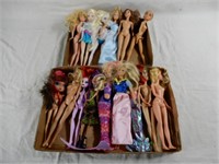 15 ASSORTED BARBIE AND MONSTER HIGH DOLLS