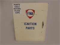 ORIGINAL FINA IGNITION PARTS TIN CABINET