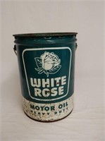1963 WHITE ROSE MOTOR OIL 5 IMP. GAL. CAN