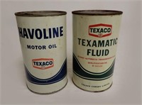 LOT OF 2 TEXACO IMP QT. CANS