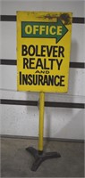 OUTDOOR INSURANCE SIGN ! SIDE