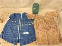 Very old handmade feed sack toddler dresses