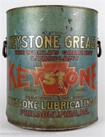 Antique Keystone Grease Advertising Tin Can
