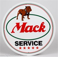 Mack Service Embossed Metal Sign