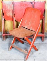 (4) US American Seating Company Folding Chairs