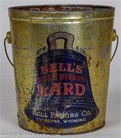Bells Blue Ribbon Lard Advertising Bucket