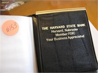 Vintage Harvard State Bank Advertising Wallet