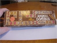 Vintage Wood Animal Dominos