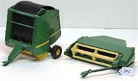 2x- Ertl JD Round baler & windrower, 1/16