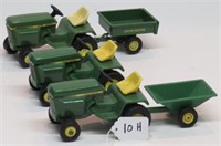 3x- JD Lawn & Garden Tractors, 2 have wagons
