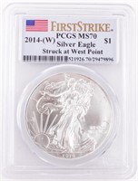 Coin 2014-W American Silver Eagle PCGS MS70