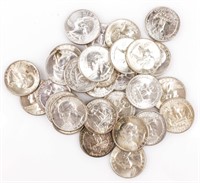 Coin 29 Gem B.U. Washington Quarters 90% Silver