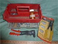 2pc Hand Rivet Tools & Assortment of Rivets
