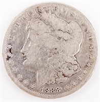 Coin 1888-S Morgan Silver Dollar In VG