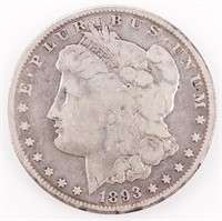 Coin 1893-S Morgan Silver Dollar Very Good RARE!