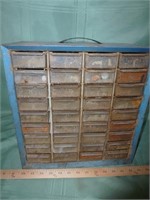 Metal Shop Organizer Cabinet w/ Contents