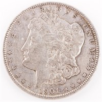 Coin 1901 Morgan Silver Dollar Extra Fine
