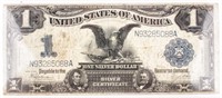 Coin 1899 $1 Black Eagle Silver Certificate in VG