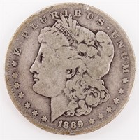 Coin 1889-CC Morgan Silver Dollar In VG