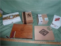 6pc Wood Cigar Boxes