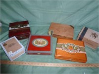 6pc Wood Cigar Boxes