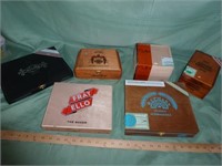 6pc Wood Cigar Boxes