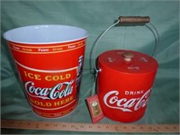 Coca Cola Metal Ice Bucket & Waste Bin