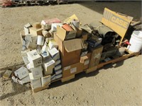 (3) Pallets of Misc. Filters, Tree Sticks & More